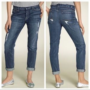 7 For All Mankind Josefina Stretch Boyfriend Jeans in Vintage California Size 26